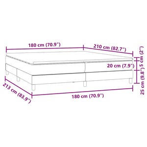 Κρεβάτι Boxspring με Στρώμα Σκούρο Πράσινο 180x210εκ. Βελούδινο