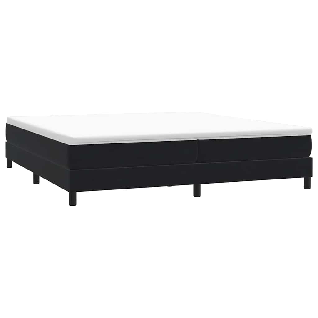 Κρεβάτι Boxspring με Στρώμα Μαύρο 200x210 εκ. Βελούδινο - Pakobazaar