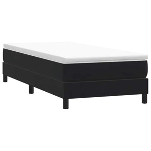 Κρεβάτι Boxspring με Στρώμα Μαύρο 80x220 εκ. Βελούδινο