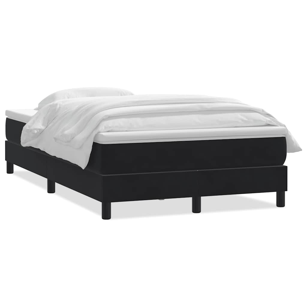 Box Spring Κρεβάτι με στρώμα Μαύρο 120x220 cm Βελούδινο