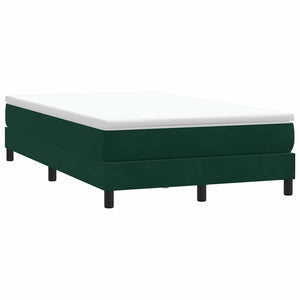 Box Spring κρεβάτι με στρώμα σκούρο πράσινο 120x220cm Βελούδινο - Pakobazaar