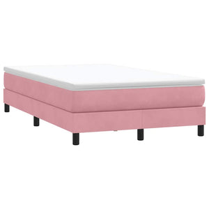 Box Spring κρεβάτι με στρώμα ροζ 120x220 cm Βελούδινο - Pakobazaar