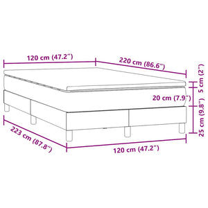 Box Spring κρεβάτι με στρώμα ροζ 120x220 cm Βελούδινο - Pakobazaar
