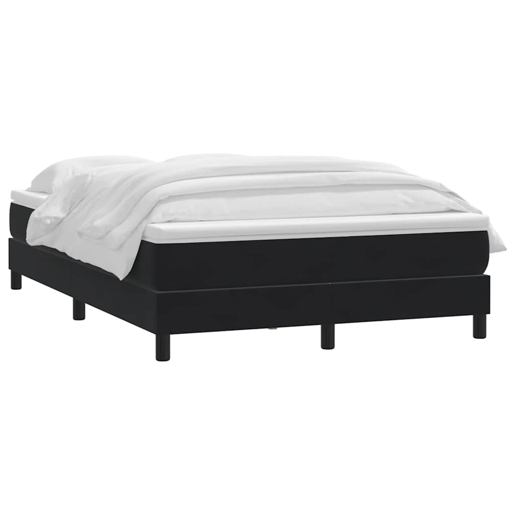 Box Spring Κρεβάτι με στρώμα Μαύρο 140x220 cm Βελούδινο