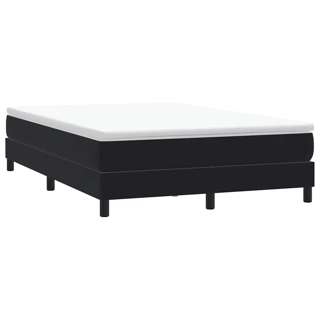 Box Spring Κρεβάτι με στρώμα Μαύρο 140x220 cm Βελούδινο