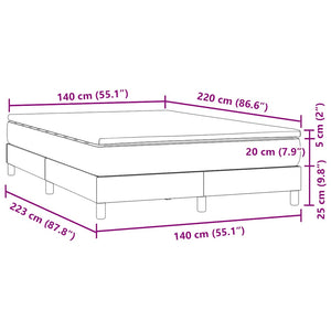 Box Spring κρεβάτι με στρώμα ροζ 140x220 cm Βελούδινο
