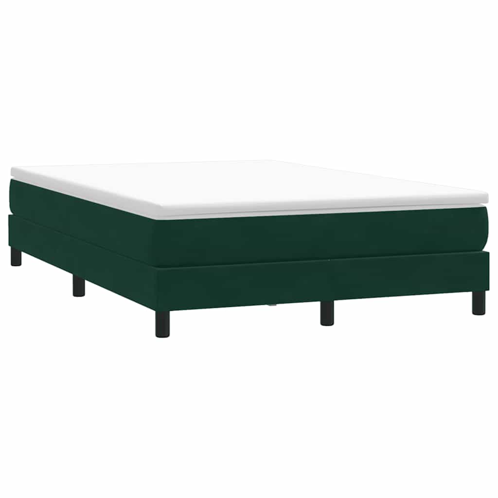 Box Spring κρεβάτι με στρώμα σκούρο πράσινο 160x220cm Βελούδινο