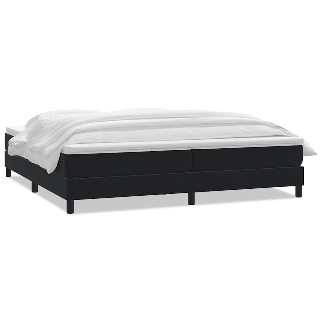 Box Spring Κρεβάτι με στρώμα Μαύρο 180x220 cm Βελούδινο