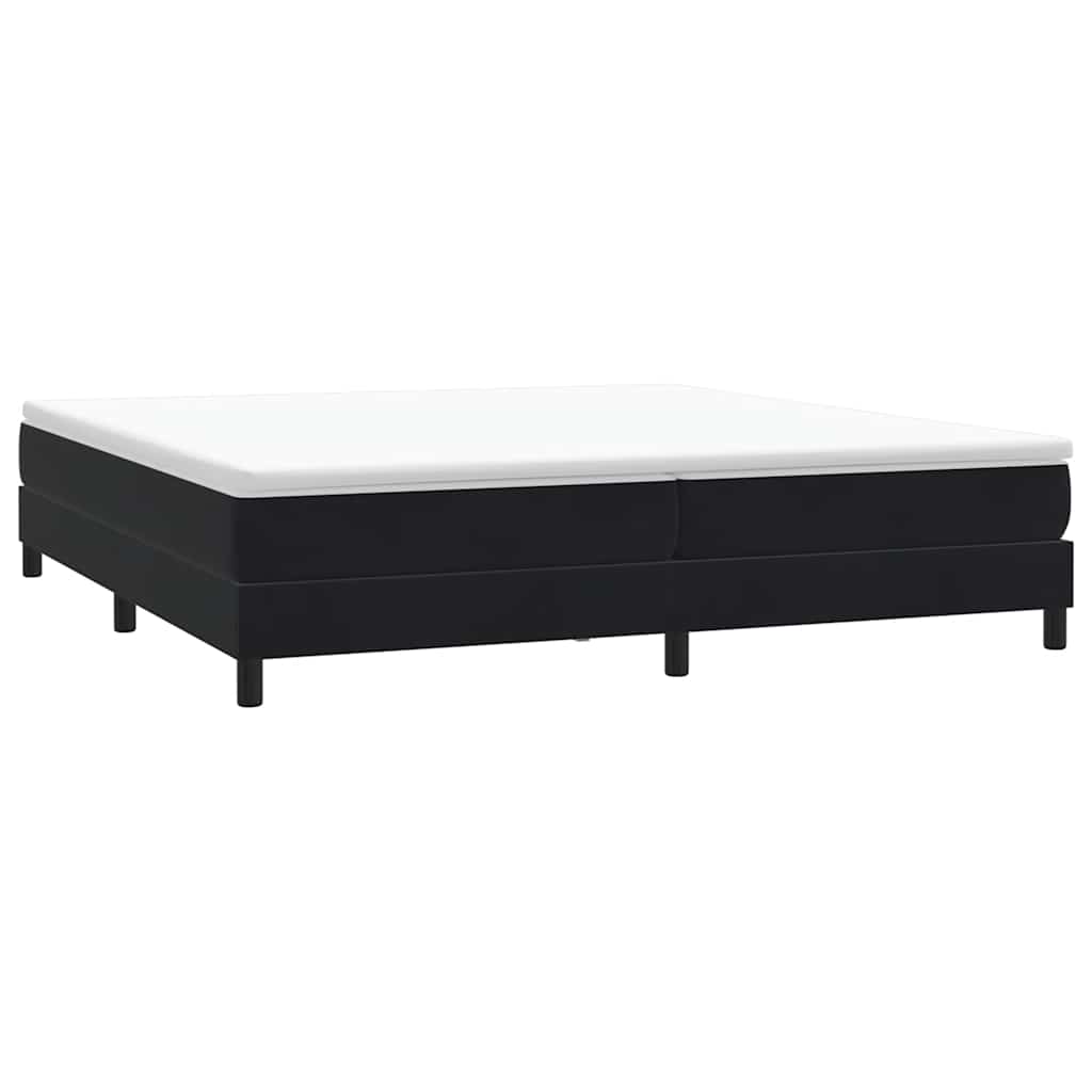 Box Spring Κρεβάτι με στρώμα Μαύρο 180x220 cm Βελούδινο