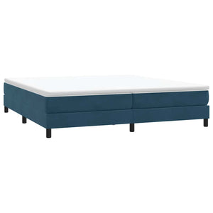 Box Spring κρεβάτι με στρώμα σκούρο μπλε 180x220 cm Βελούδινο - Pakobazaar