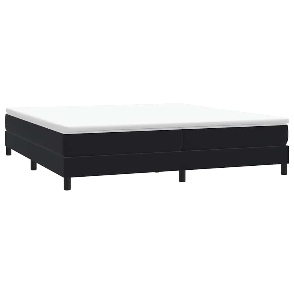 Box Spring Κρεβάτι με στρώμα Μαύρο 200x220 cm Βελούδινο