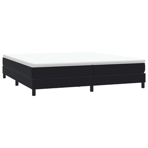 Box Spring Κρεβάτι με στρώμα Μαύρο 200x220 cm Βελούδινο - Pakobazaar