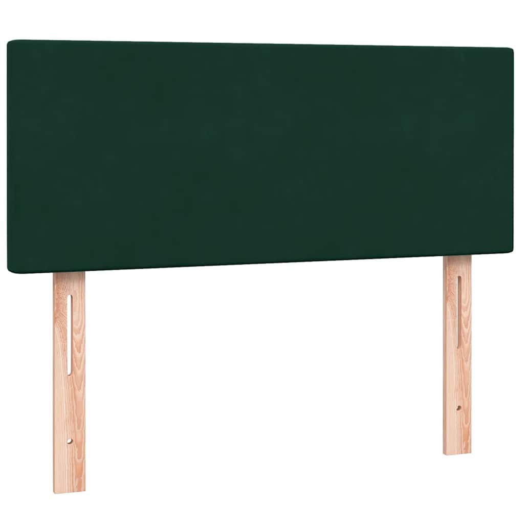 Κρεβάτι Boxspring με Στρώμα Σκούρο Πράσινο 120x210εκ. Βελούδινο - Pakobazaar