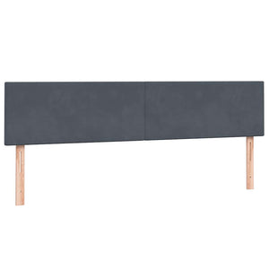 Κρεβάτι Boxspring με Στρώμα Σκούρο Γκρι 200x210 εκ. Βελούδινο - Pakobazaar