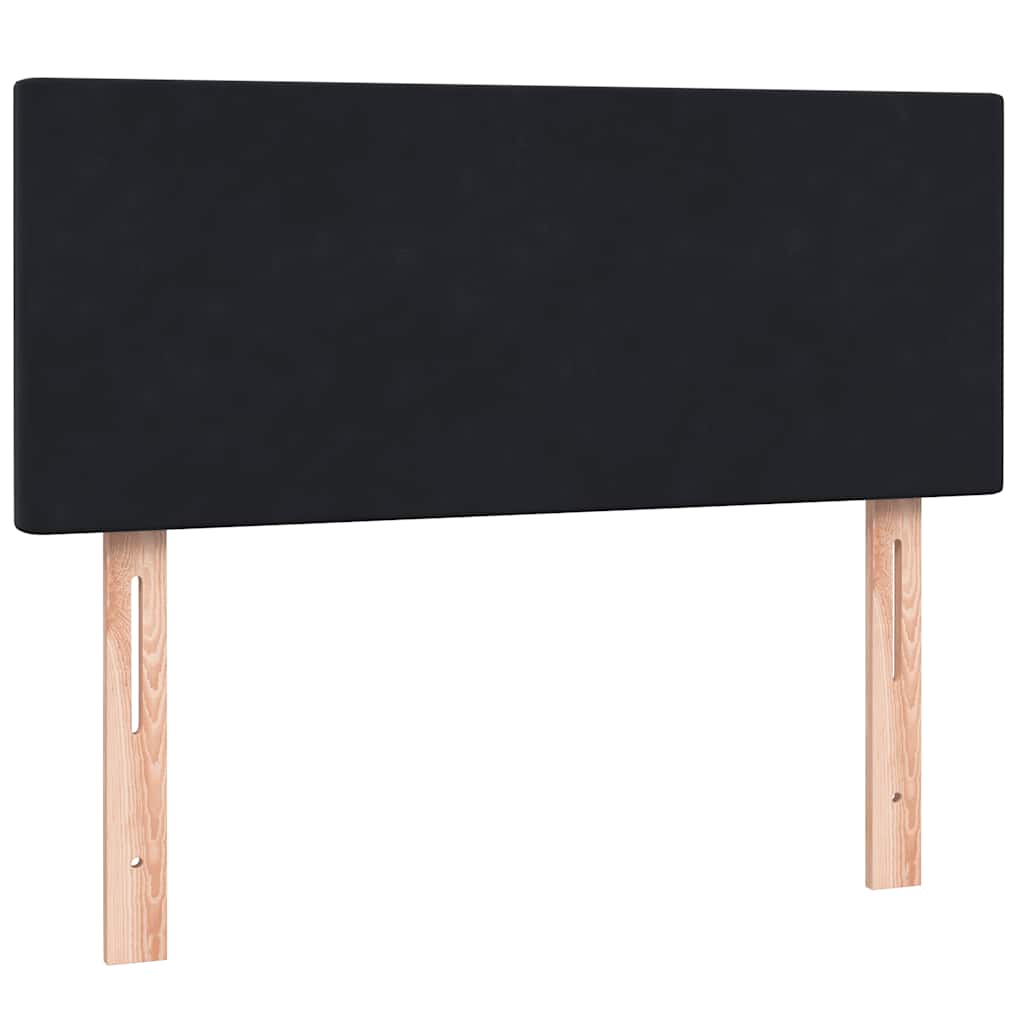 Box Spring Κρεβάτι με στρώμα Μαύρο 120x220 cm Βελούδινο