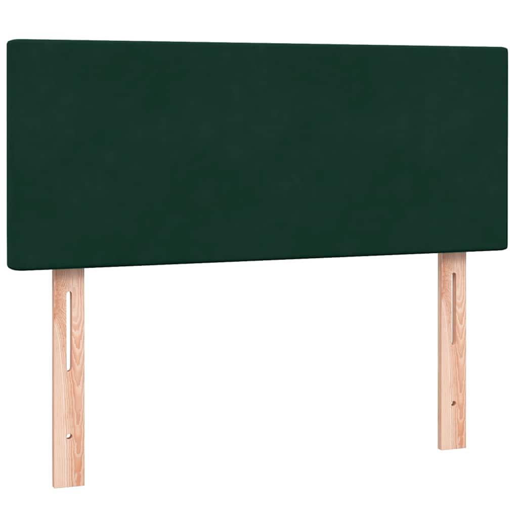 Box Spring κρεβάτι με στρώμα σκούρο πράσινο 120x220cm Βελούδινο - Pakobazaar