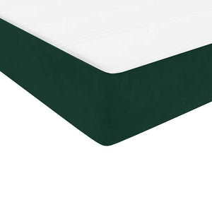 Box Spring κρεβάτι με στρώμα σκούρο πράσινο 120x220cm Βελούδινο - Pakobazaar