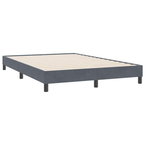 Box Spring Κρεβάτι με στρώμα Σκούρο γκρι 140x220 cm Βελούδινο