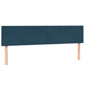 Box Spring κρεβάτι με στρώμα σκούρο μπλε 200x220 cm Βελούδινο - Pakobazaar