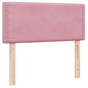 Box Spring κρεβάτι με στρώμα ροζ 80x210 εκ. Βελούδινο