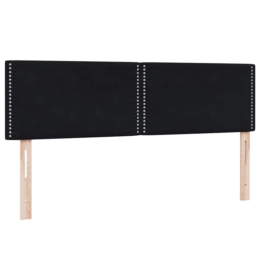 Κρεβάτι Boxspring με Στρώμα Μαύρο 1140x210 εκ. Βελούδινο