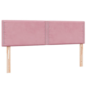 Κρεβάτι Boxspring με Στρώμα Ροζ 160x210 εκ. Βελούδινο