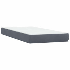 Κρεβάτι Boxspring με Στρώμα Σκούρο Γκρι 180x210 εκ. Βελούδινο