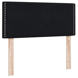 Box Spring Κρεβάτι με στρώμα Μαύρο 100x220 εκ. Βελούδινο - Pakobazaar