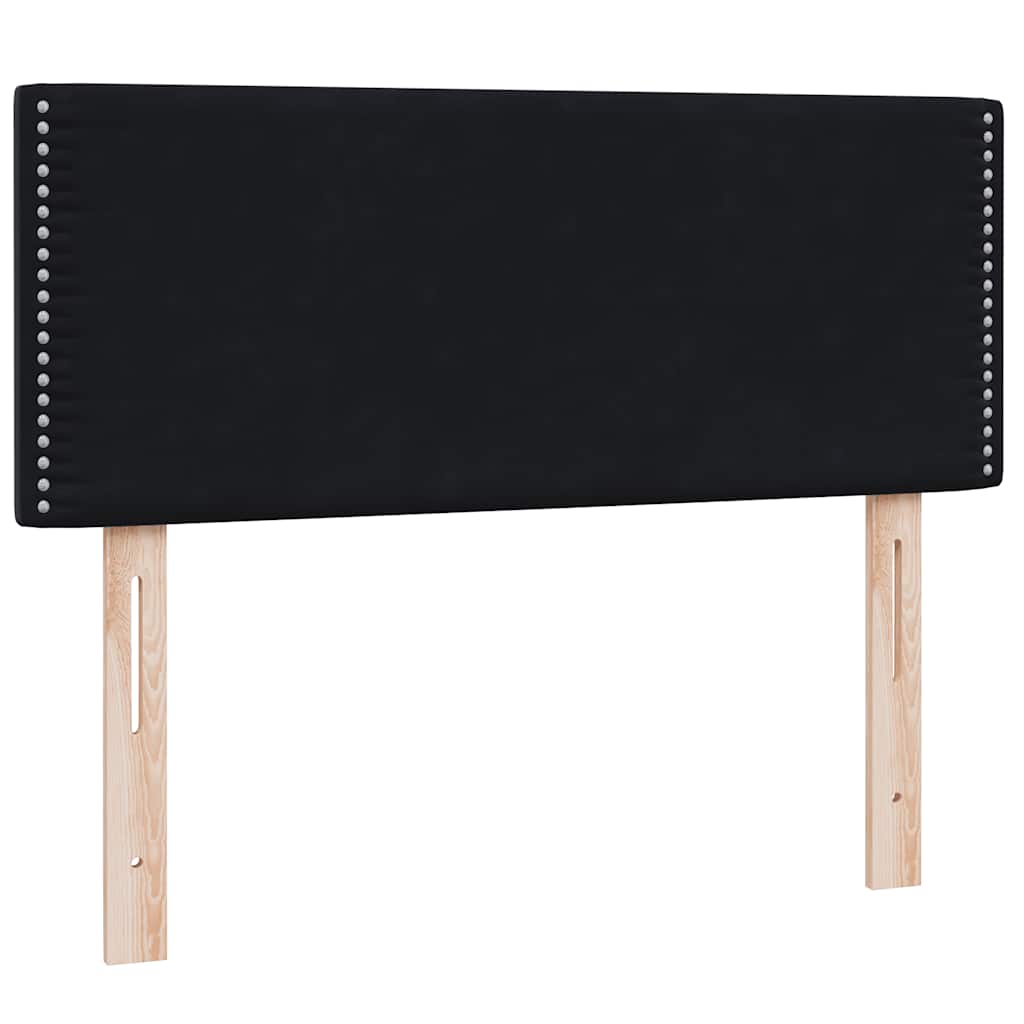 Box Spring Κρεβάτι με στρώμα Μαύρο 120x220 cm Βελούδινο