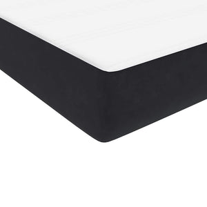 Box Spring Κρεβάτι με στρώμα Μαύρο 120x220 cm Βελούδινο