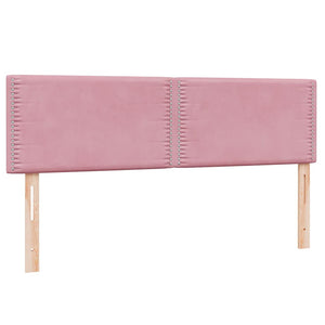 Box Spring κρεβάτι με στρώμα ροζ 140x220 cm Βελούδινο - Pakobazaar