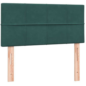 Box Spring Κρεβάτι με στρώμα Σκούρο πράσινο 80x210 cm Velvet - Pakobazaar