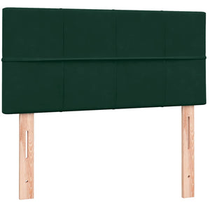 Κρεβάτι Boxspring με Στρώμα Σκούρο Πράσινο 100x210εκ. Βελούδινο