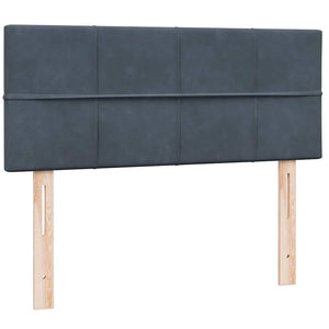 Κρεβάτι Boxspring με Στρώμα Σκούρο Γκρι 120x210 εκ. Βελούδινο - Pakobazaar
