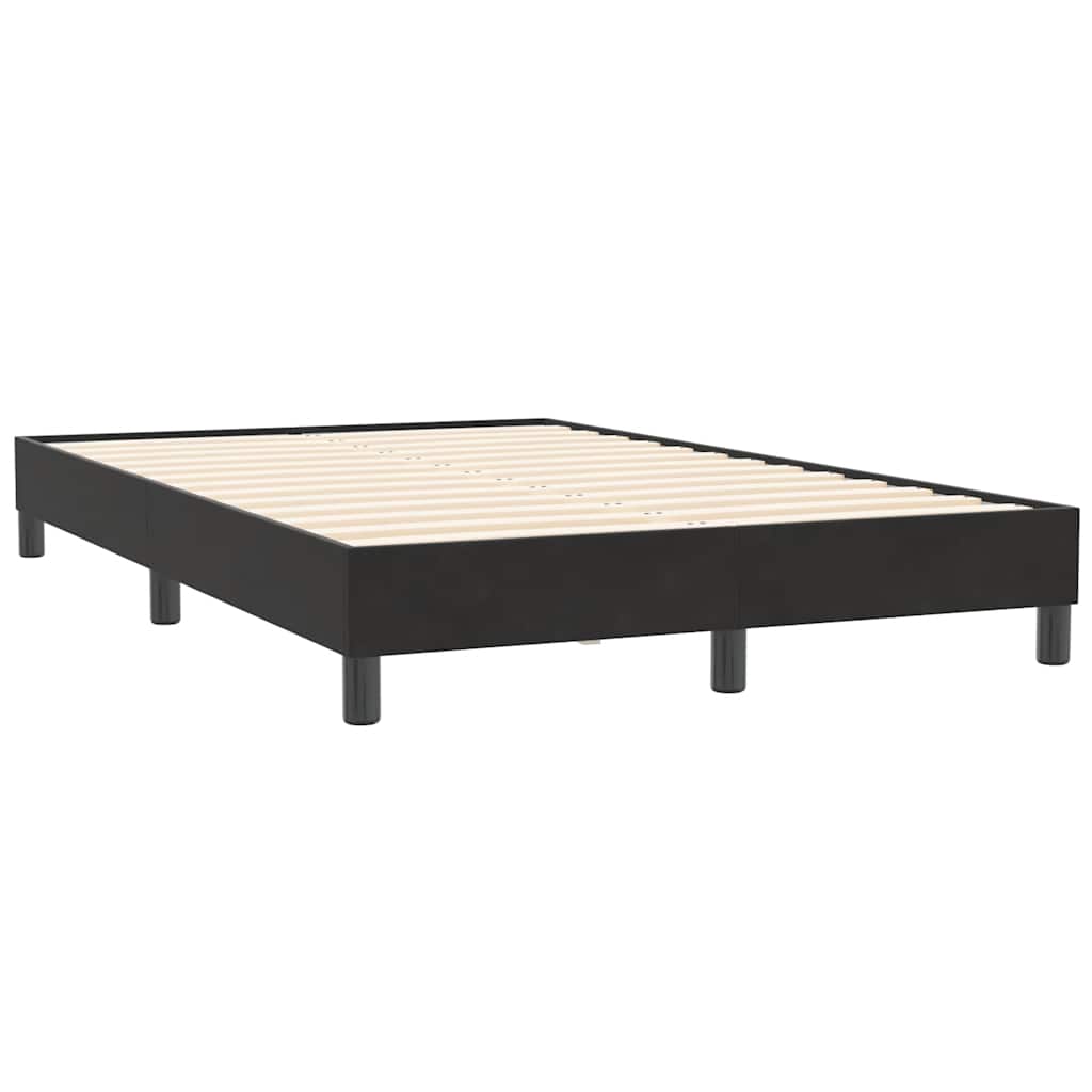 Κρεβάτι Boxspring με Στρώμα Μαύρο 1120x210 εκ. Βελούδινο - Pakobazaar