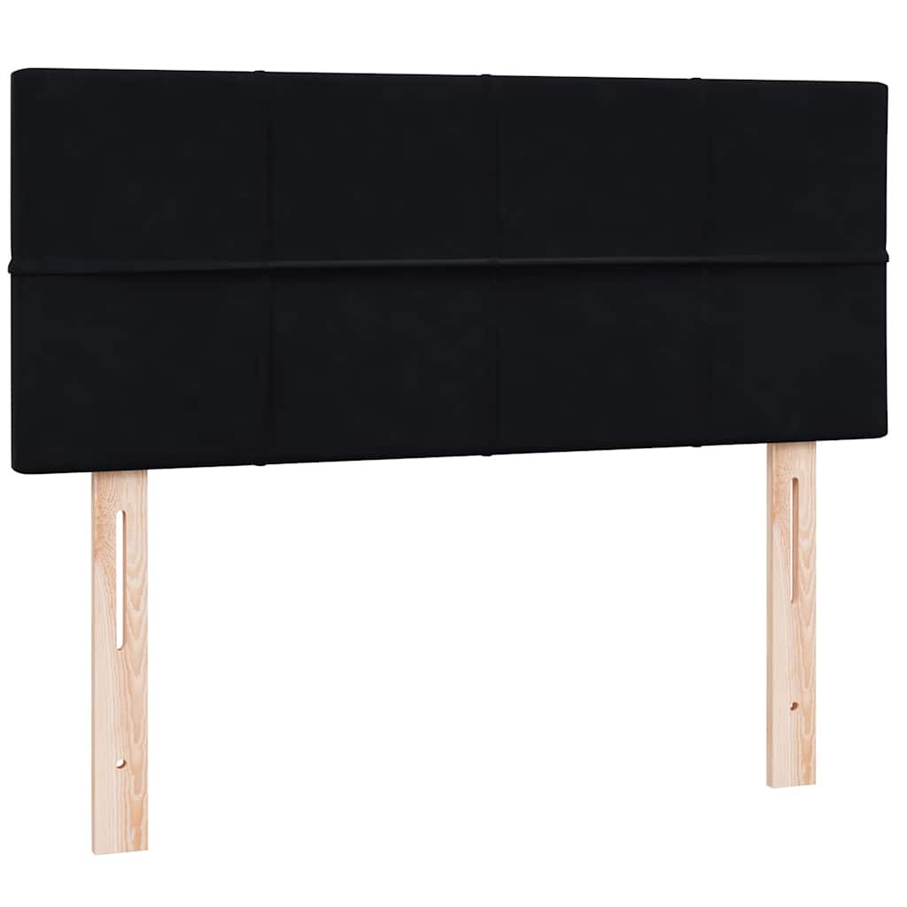 Κρεβάτι Boxspring με Στρώμα Μαύρο 1120x210 εκ. Βελούδινο - Pakobazaar