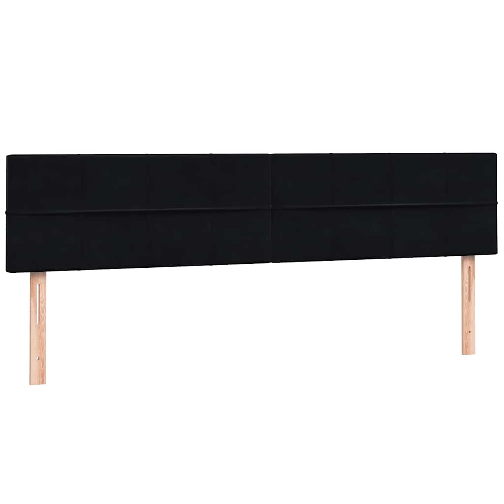 Κρεβάτι Boxspring με Στρώμα Μαύρο 200x210 εκ. Βελούδινο - Pakobazaar