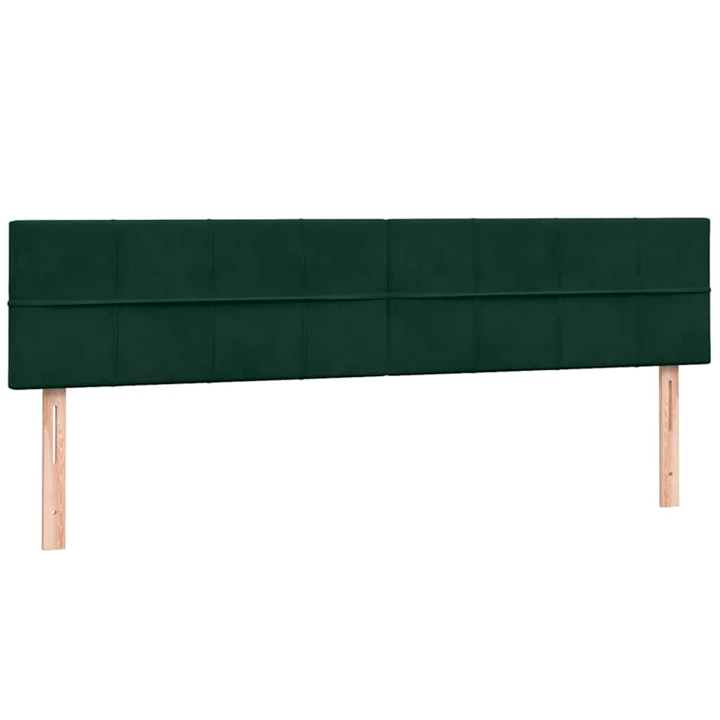 Κρεβάτι Boxspring με Στρώμα Σκούρο Πράσινο 200x210εκ. Βελούδινο