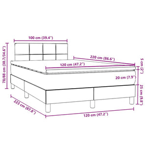Box Spring κρεβάτι με στρώμα σκούρο πράσινο 120x220cm Βελούδινο - Pakobazaar