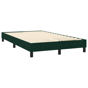 Box Spring κρεβάτι με στρώμα σκούρο πράσινο 120x220cm Βελούδινο - Pakobazaar