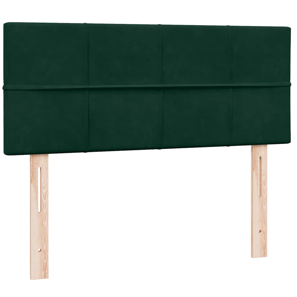 Box Spring κρεβάτι με στρώμα σκούρο πράσινο 120x220cm Βελούδινο - Pakobazaar
