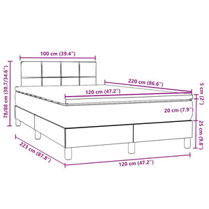Box Spring κρεβάτι με στρώμα ροζ 120x220 cm Βελούδινο
