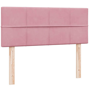 Box Spring κρεβάτι με στρώμα ροζ 120x220 cm Βελούδινο