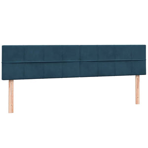 Box Spring κρεβάτι με στρώμα σκούρο μπλε 180x220 cm Βελούδινο - Pakobazaar