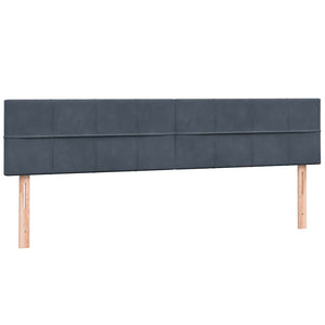 Box Spring Κρεβάτι με στρώμα Σκούρο γκρι 200x220 cm Βελούδινο - Pakobazaar