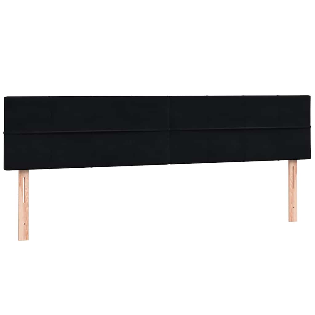 Box Spring Κρεβάτι με στρώμα Μαύρο 200x220 cm Βελούδινο - Pakobazaar