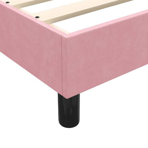 Box Spring κρεβάτι με στρώμα ροζ 200x220 cm Βελούδινο - Pakobazaar