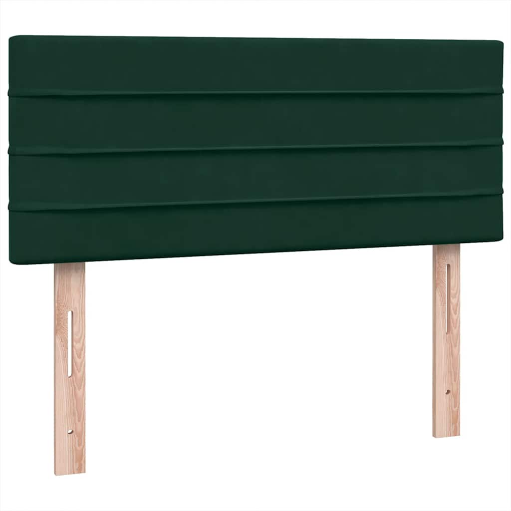 Κρεβάτι Boxspring με Στρώμα Σκούρο Πράσινο 120x210εκ. Βελούδινο - Pakobazaar