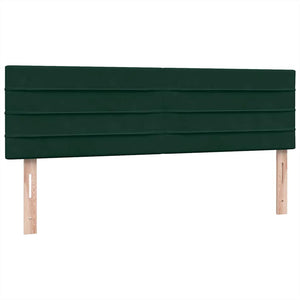 Κρεβάτι Boxspring με Στρώμα Σκούρο Πράσινο 140x210εκ. Βελούδινο