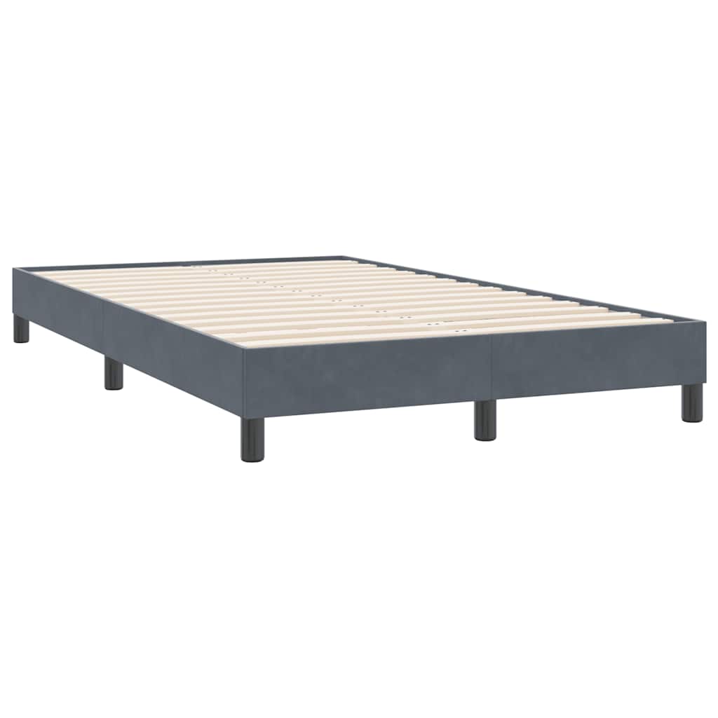Box Spring Κρεβάτι με στρώμα Σκούρο γκρι 120x220 cm Βελούδινο